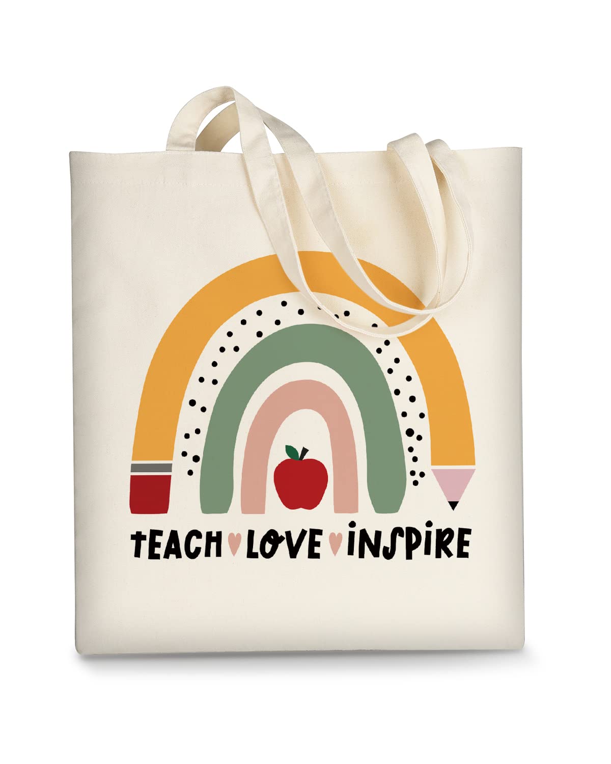 AUSVKAI Canvas Tote Bag Aesthetic for Women, Cute Reusable Cloth Cotton Bags for Shopping Beach Trendy Gifts