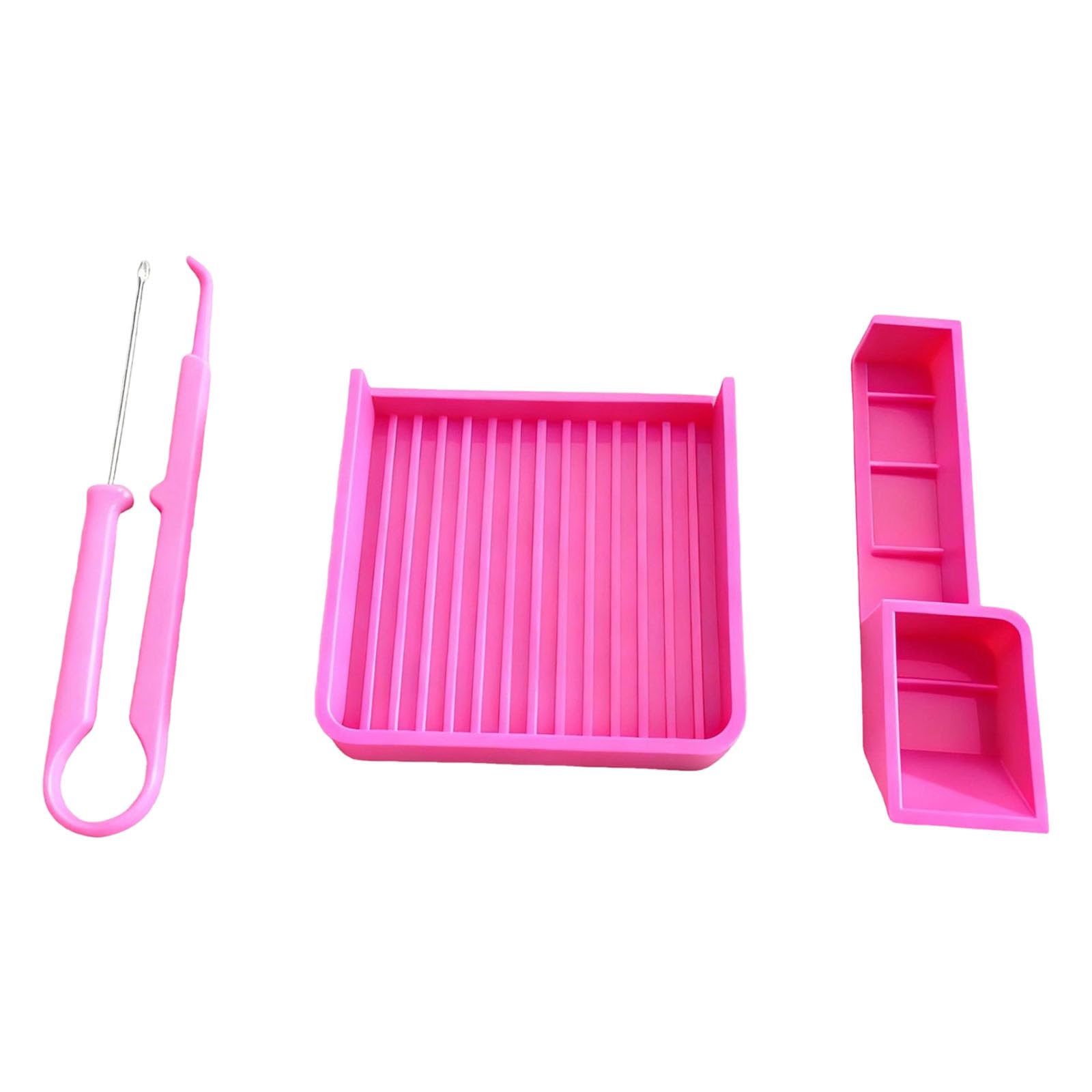 Lerpwige Pack of 3 Craft Tool Set with Needle Calibrator and Organized Tray for Handling Beads in Art Creation Jewelry Making