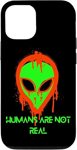 iPhone 15 Pro Punk Graffiti Alien Humans Aren't Real Science Geek Case