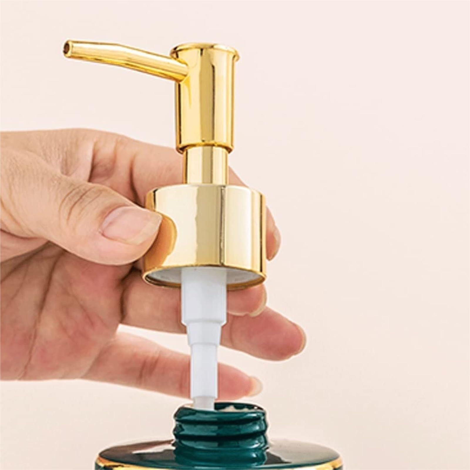 Dispenser Sapone Liquido Dispenser di sapone in bottiglia in ceramica da banco per bagno Bagno