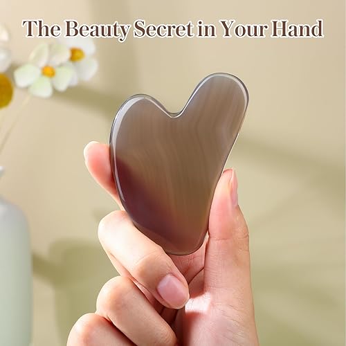 Vista 71 de rosenice Gua Sha Herramientas Faciales Natural Gua Sha Jade Piedra para el Cuidado de la Piel Facial Cuerpo para SPA