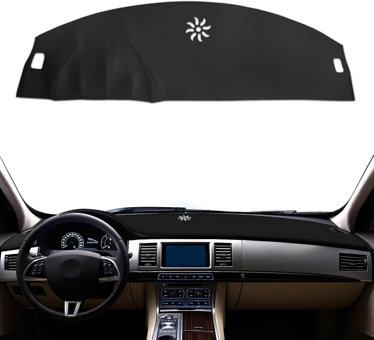 Naseya Car Dashboard Cover,Leather AntiSlip Dash Cover Mat