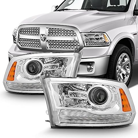 AKKON Chrome LED Projector Headlights for RAM Cover
