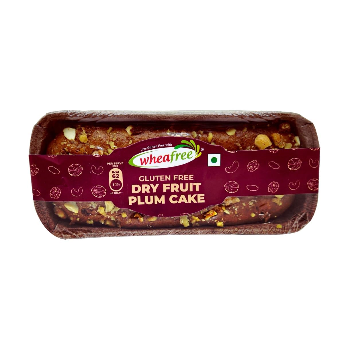 Gluten-Free Dry Fruit Plum Cake - 350g|Eggless Christmas Cake with Cashews, Raisins, Candied Fruits & Orange Juice|Sweet Treat Without Rum or Alcohol|