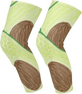 LUNLUMO Avocado Slice Pattern Sports Knee-Cap Kneepads Protection for Knees