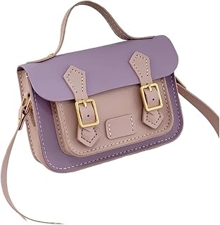 Gör-det-själv läderväska kit gör-det-själv läderväska handgjord sömnad kvinnor crossbody axel handgjord halvfärdig kit blå röd svart grön brun för hantverk (beige)