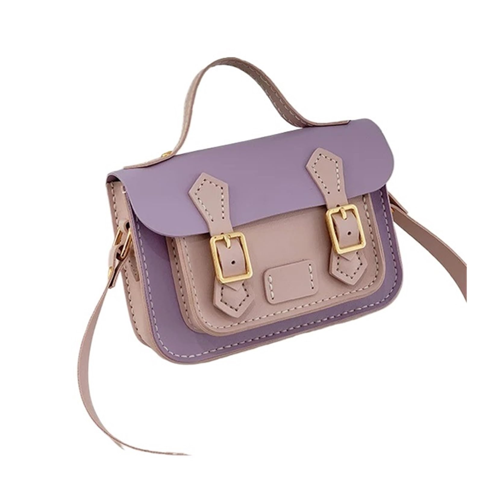 Kit perCreazione di Borsa A Tracolla Borsa in Pelle Fai da Te Borsa a Tracolla a Tracolla da Donna Cucita a Mano Kit semilavorato Artigianale Blu Rosso Nero Verde Marrone(Beige)