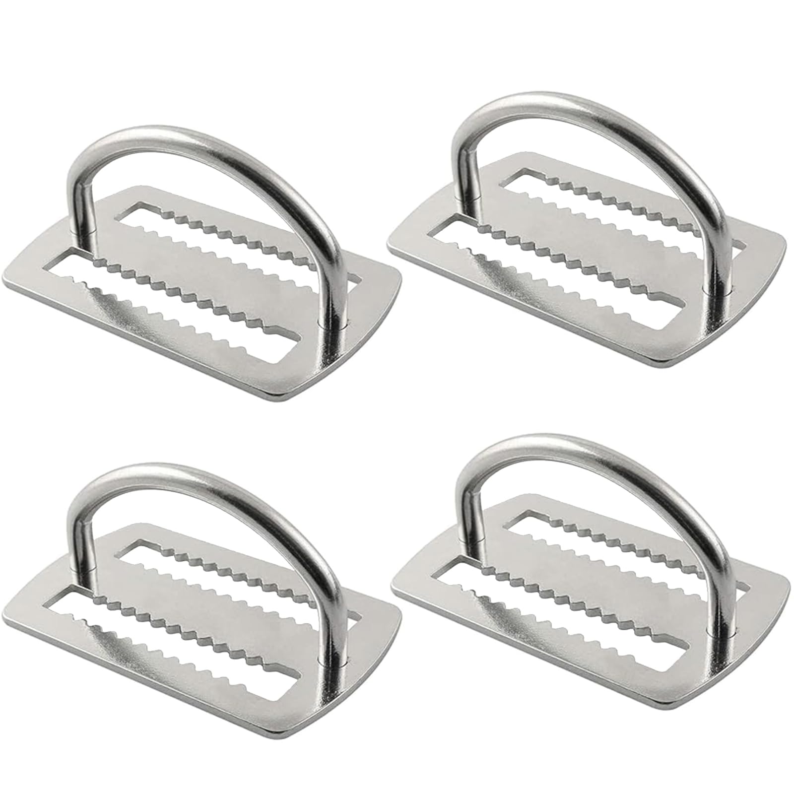Scuba Diving Weight Belt D-Ring Set, 5 cm Stainless Steel Retainer Buckles, 4-Pack