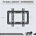 Robustt Heavy Duty Fixed TV Wall Mount Bracket for 14-42 Inches LED/HD/Smart TVs | Pack of 1 gallery image