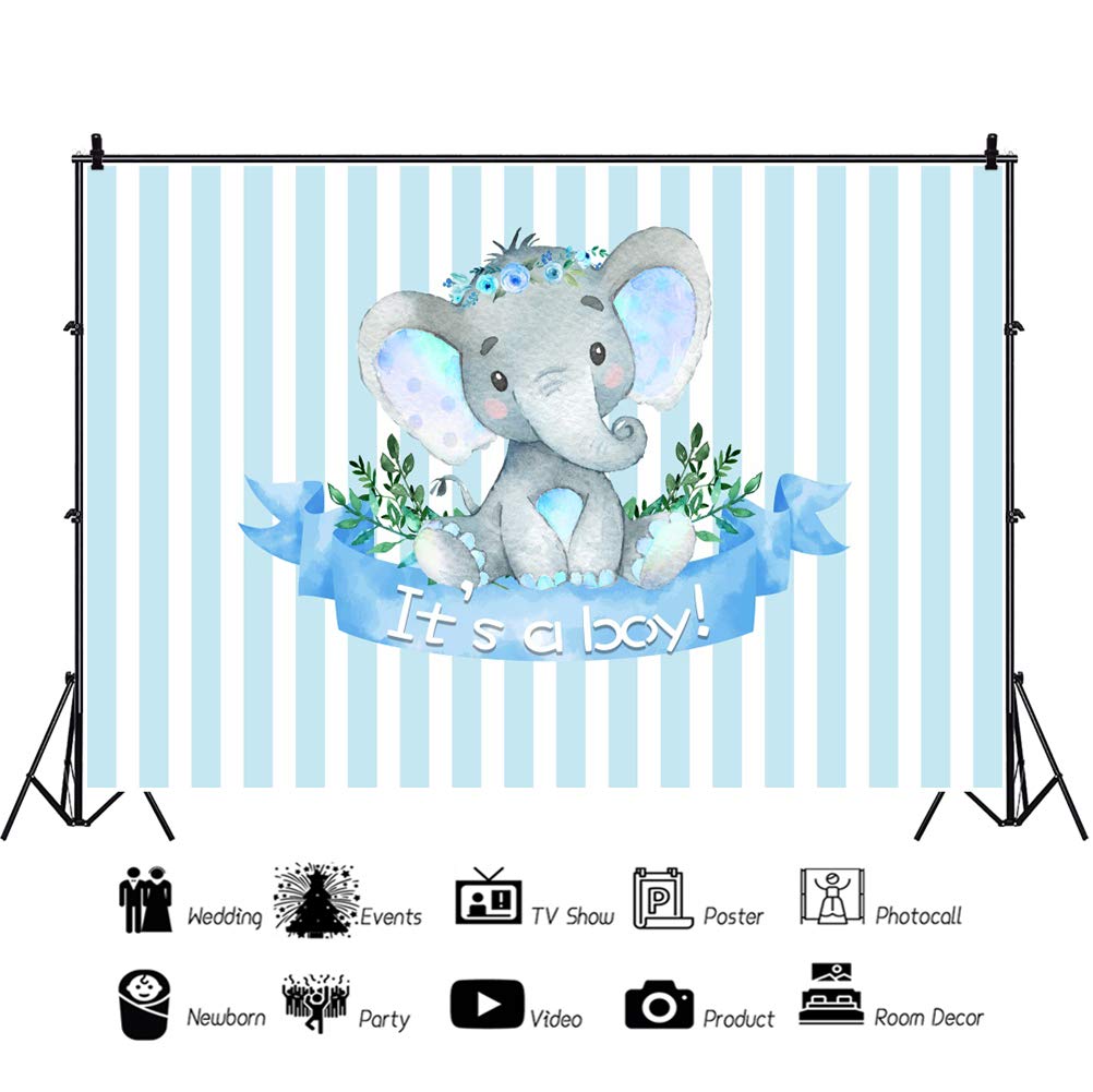 Buy DaShan 5x3ft Little Elephant Baby Shower Backdrop It's a Boy