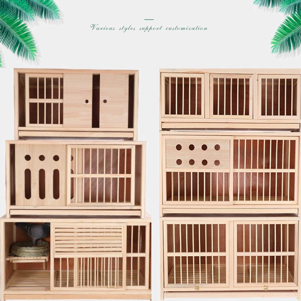 Villa Creativa para pájaros de Exterior con Bandeja para Huevos, Jaula para Palomas de Pino Natural, diseño de persiana de 80 cm para pájaros, casa para pájaros Duradera y Elegante para el j