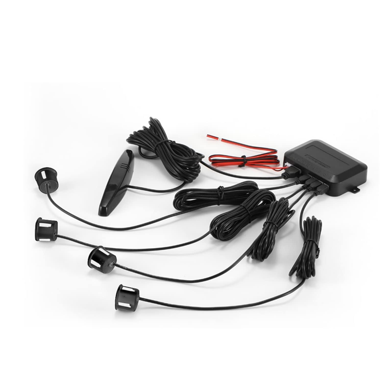 NOCHE Capteur De Recul Détecteur Voiture Parktronic Affichage LED Automatique Kit Assistance Inverse Moniteur Radar Secours Détecteur Voiture Stationnement (Couleur : Blanc)
