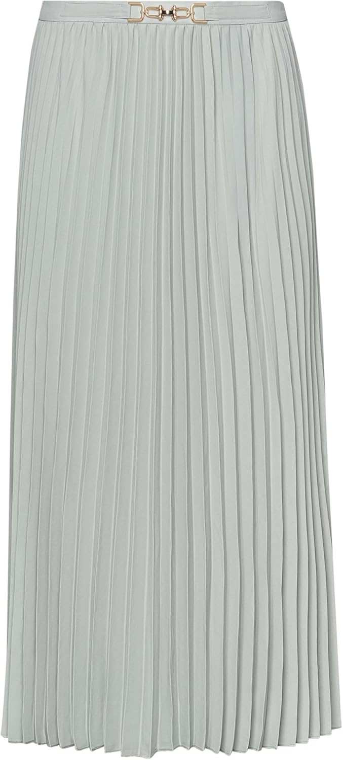 Anne Klein Women's Pull on Flat Frt Belt Pleated Skirt (Lin