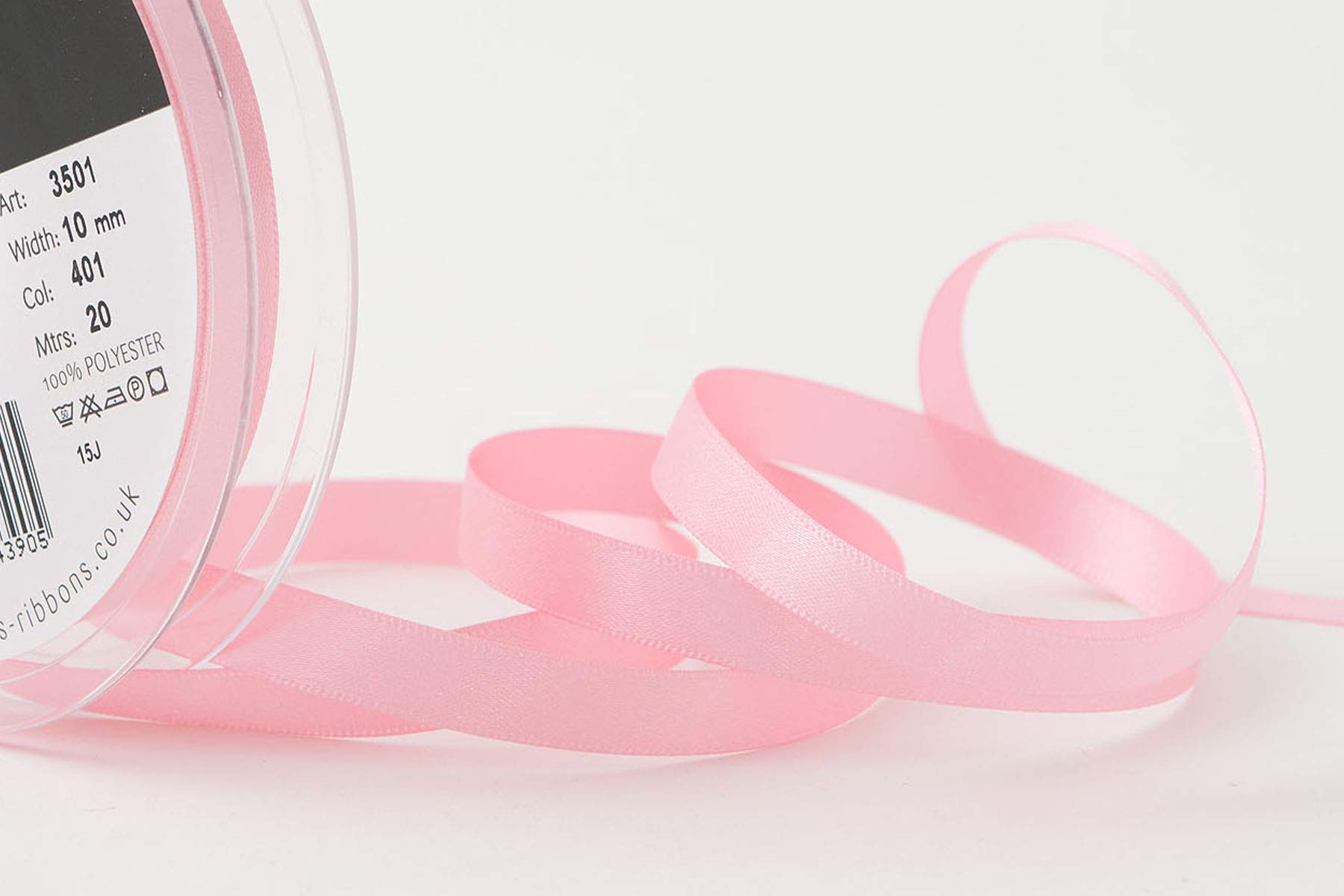 Berisfords Podwójna wstążka satynowa z podwójną powierzchnią, ciemna róża, 10 mm