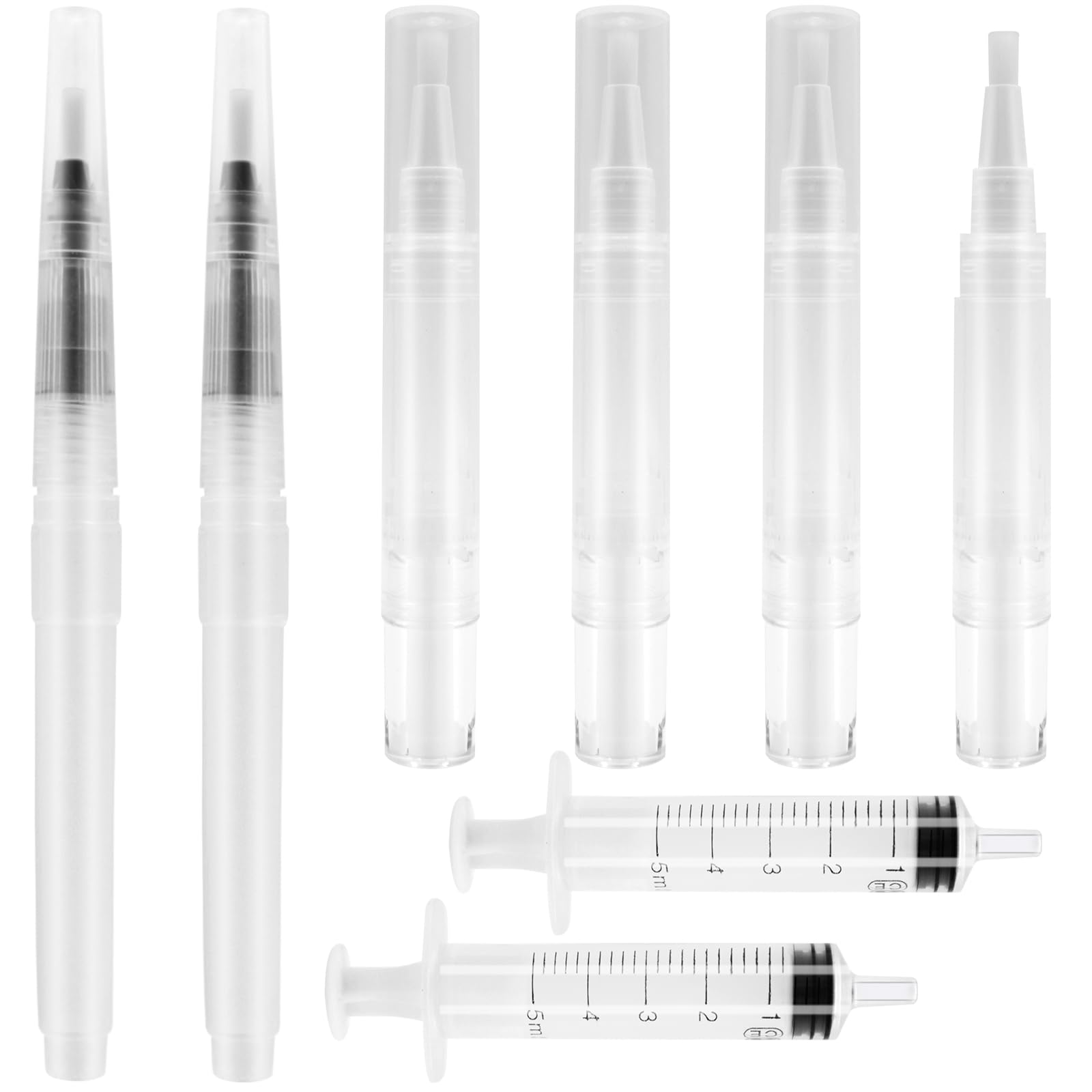 Touch Up Paint Pen 15ml+5ml,8Pcs Wall Repair Kit,Refillable Paint Pens for Walls,Touch Up Paint Brush,Paint Touch Up Pen Refillable for Walls Wooden Floor Furniture Cabinets Desk Window