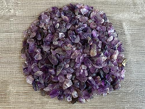 Image of GAF TREASURES 2 oz Lot Natural Semi Amethyst Tumbled Gemstone Chips, Crushed Mini Crystals, Undrilled Crystal Chips (Amethyst)