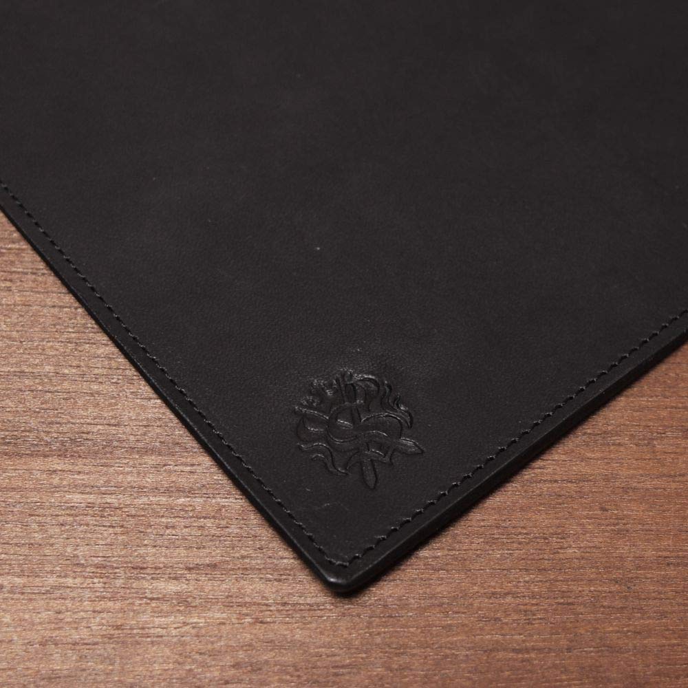 Amazon | A5 レザーファイル カウレザー ブラック（牛革