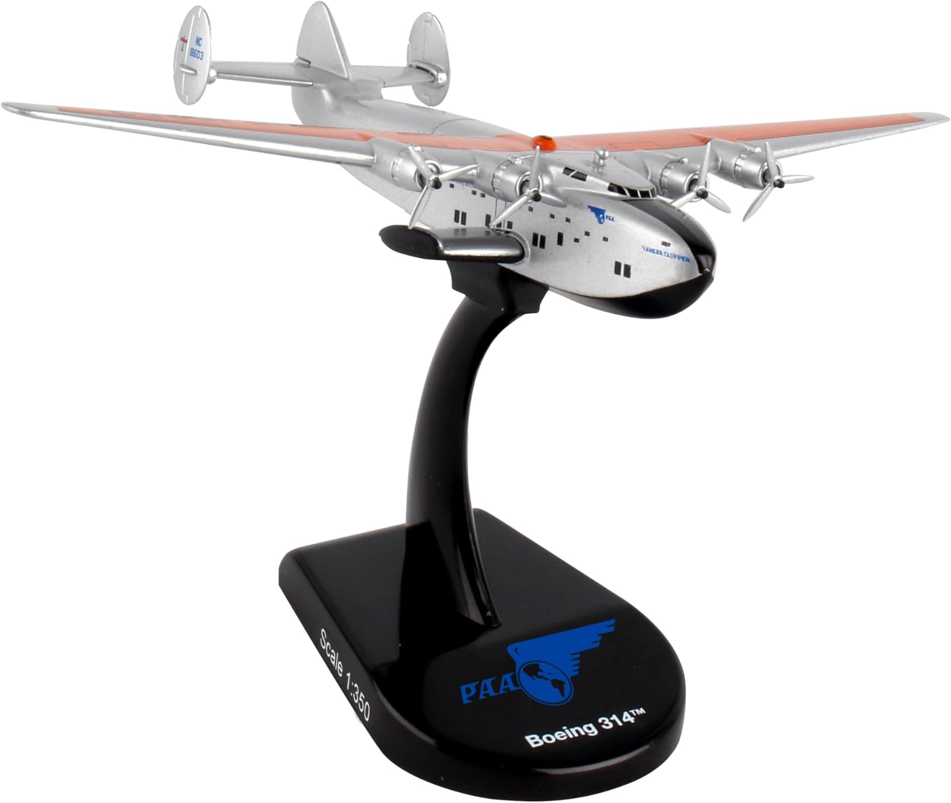 Daron Worldwide Trading Postage Stamp Pan Am B314 1/350 Aeroplane Model