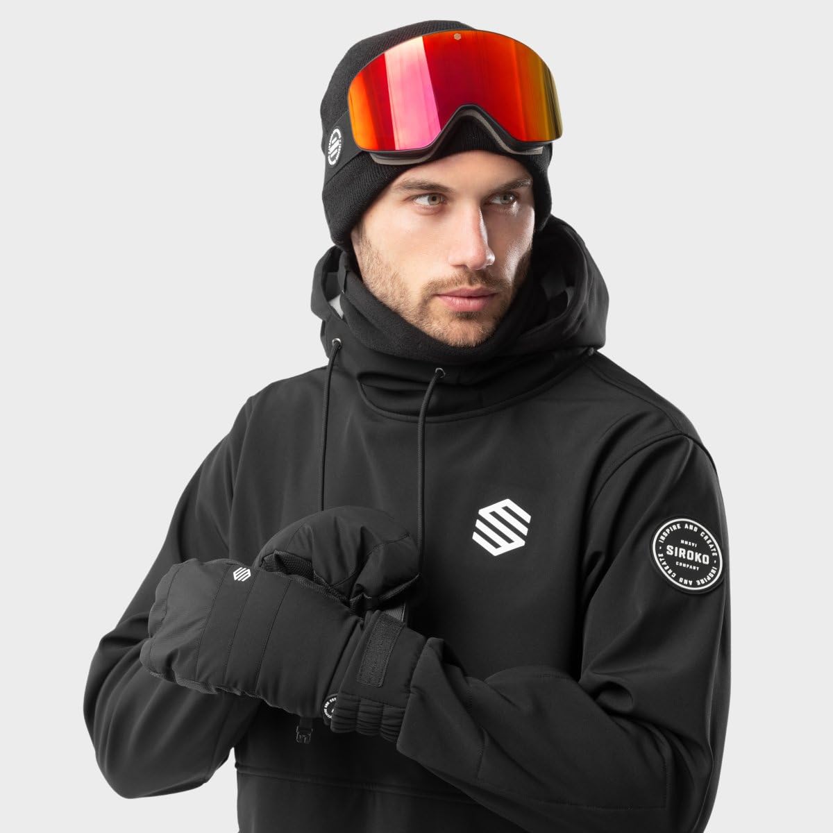 SIROKO - Moufles de Snowboard et Ski PITZTAL Black