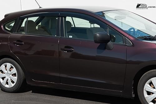 Miniatura 4 de Repuesto para Subaru Impreza Hatchback EOS 2012-2016 Viseras JDM Estilo Tape-On Humo Tintado Ventilaciones Laterales Deflectores de Ventana