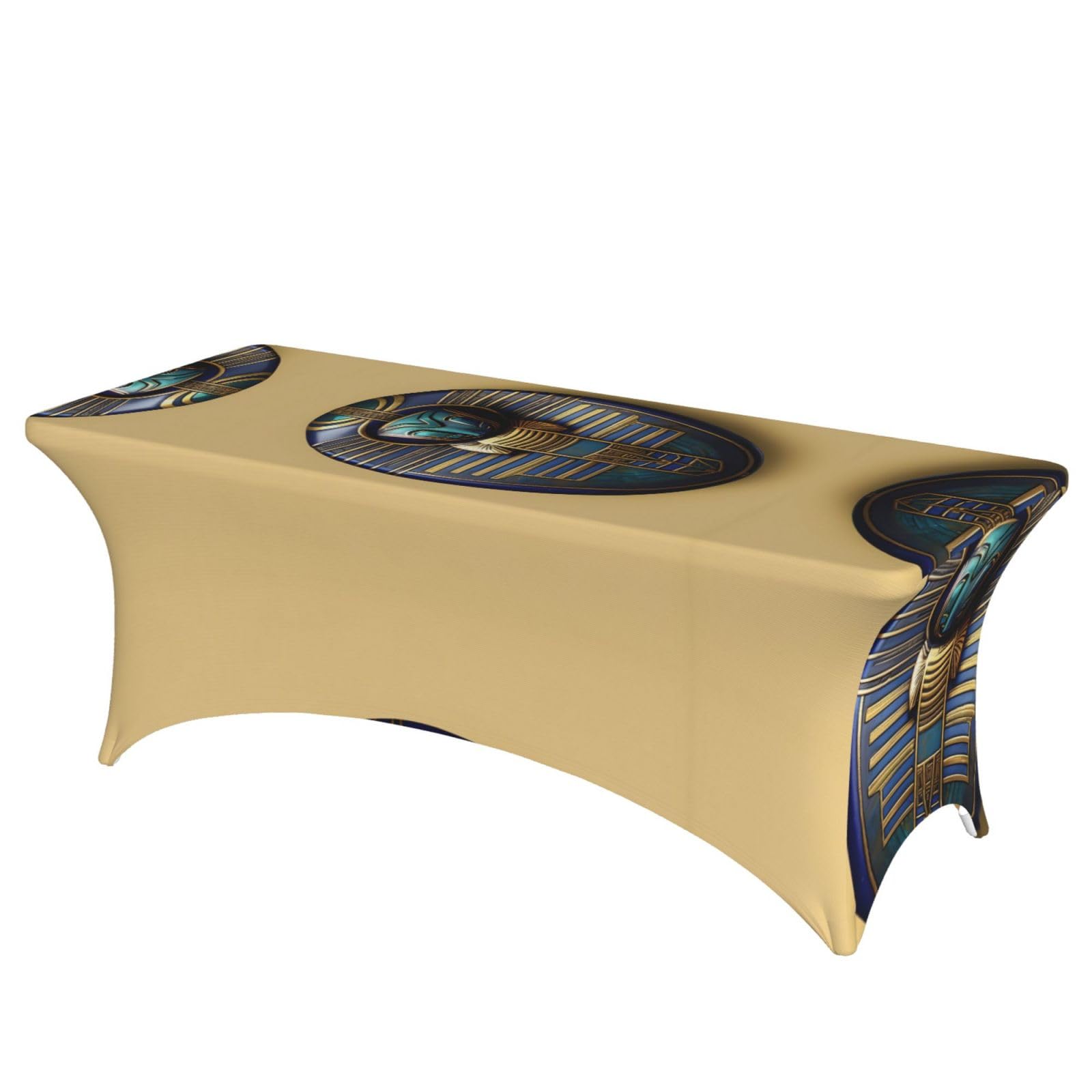 Nappe rectangulaire scarabées égyptiens lavable et élastique