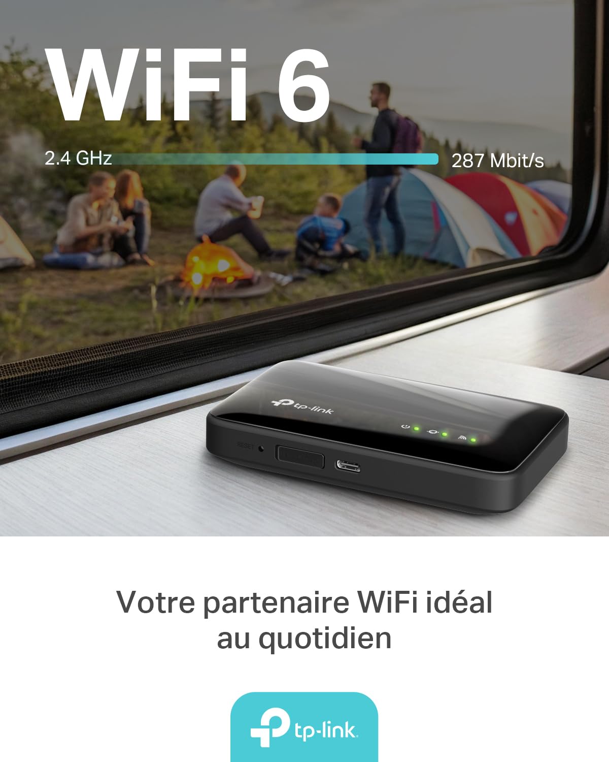 TP-Link M7005 Hotspot Mobile 4G LTE Wi-Fi 6 Batterie 2400 mAh USB-C