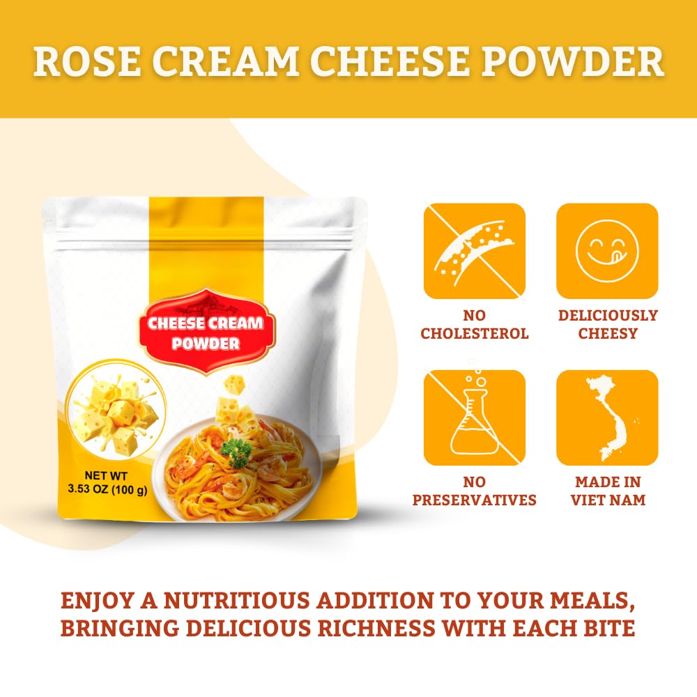 SOONICORN Rose Cream Cheese Powder, 3.5 oz (2-Pack) – Organic Mac & Cheese, Protein & Instant Seasonings for Homemade Pasta, Gluten-Free Options