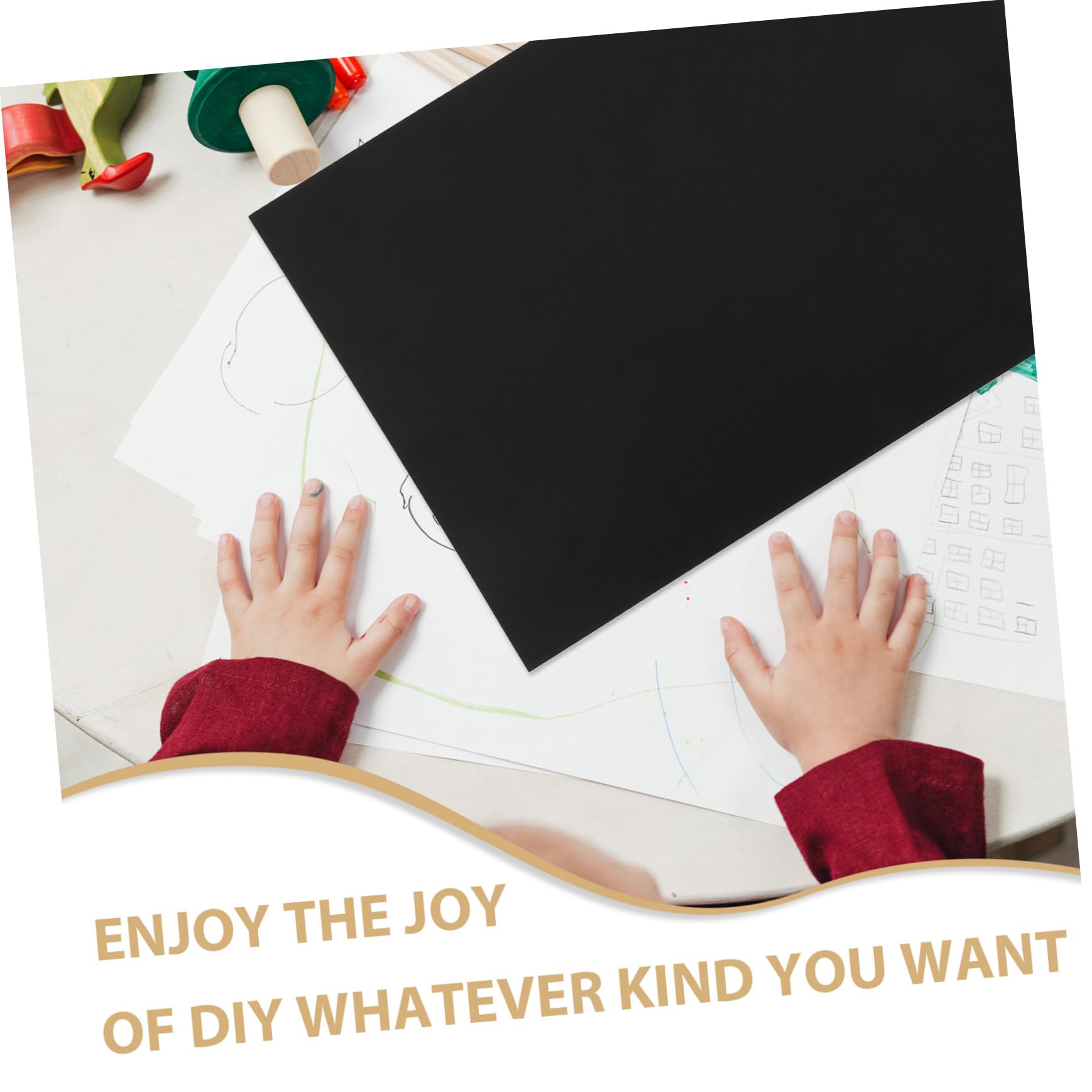 50 feuilles Papier Cartonné Noir DIY Créatif pour Loisirs Créatifs Peinture et Bricolage Papier à Dessin Résistant pour Activités Manuelles et Ateliers Groupe