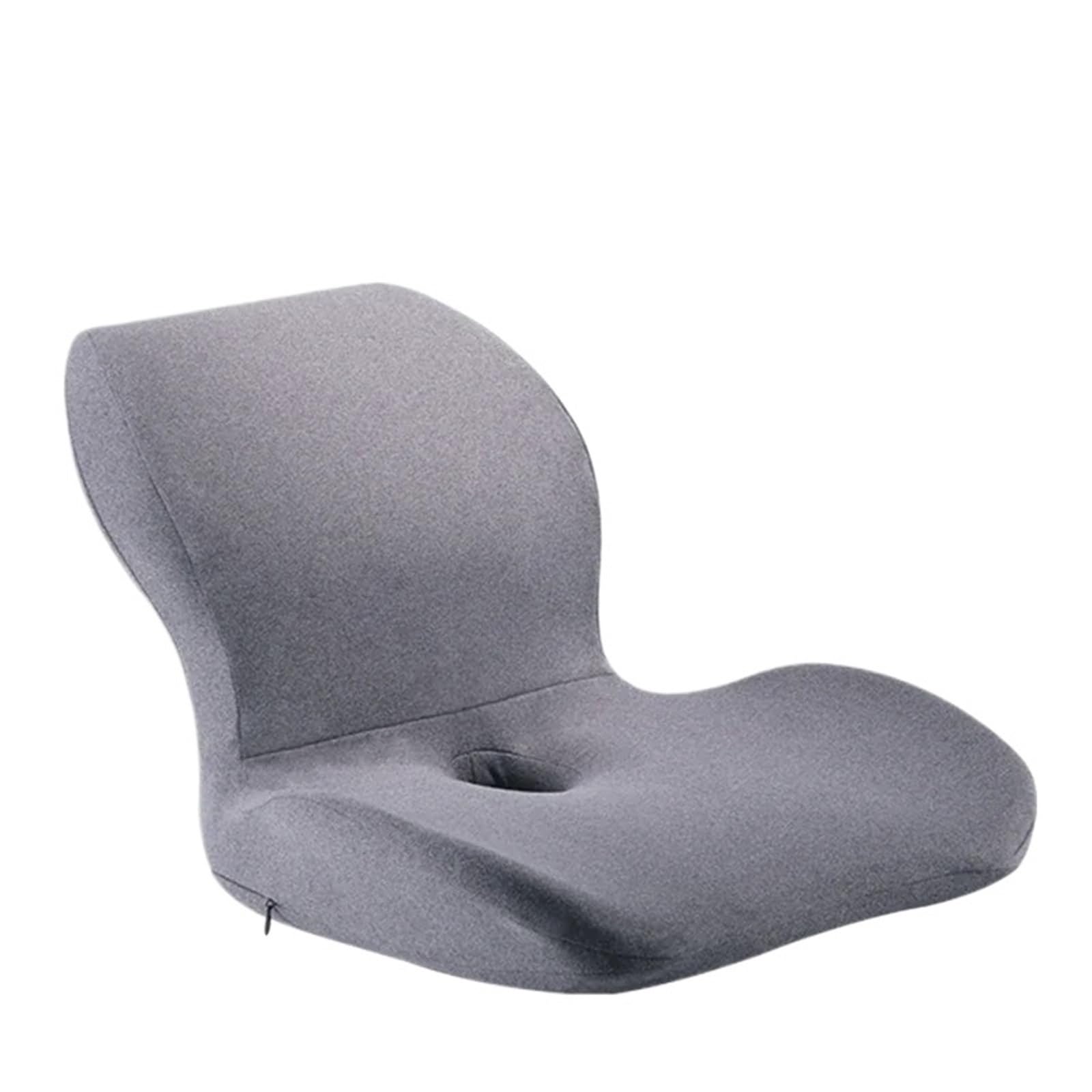 Memory Foam Sitzkissen Memory-Schaum-Sitzkissen for Zuhause, Büro, Stuhl, Unterstützung, Taille, Rücken, Auto, Hüfte, Massage Für Bürostuhl(Light Grey)