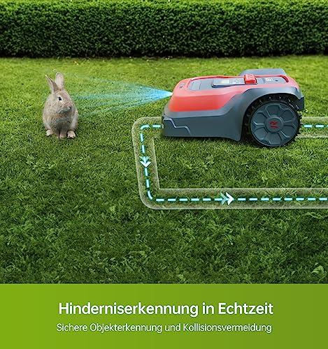 RoboUP Cortacésped Robot T1000 | Evitación de Obstáculos e Inteligente Planificación de Rutas | Gestión Multi-Zona para una Mantenimiento de Jardín Inteligente y Eficiente