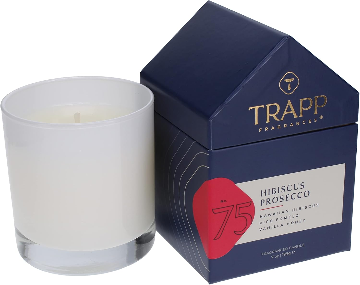 Trapp - No. 75 Hibiscus - 7 oz. House Box Candle - Aromatic Home Fragrance with Floral Scent of Hawaiian Hibiscus, Ripe Pomelo, & Vanilla Honey Notes - Petrolatum Wax