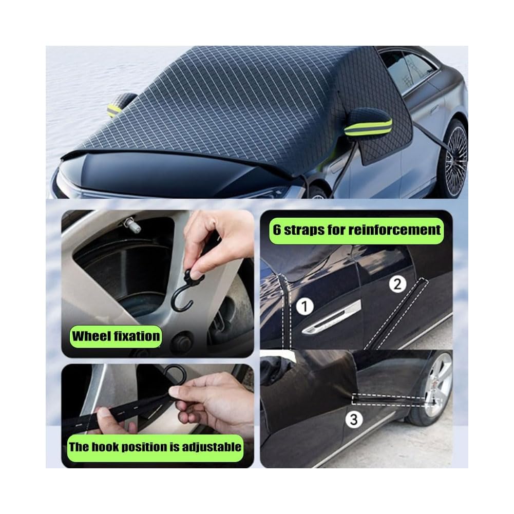 Protege Pare Brise Givre pour Peugeot 508 2019-2022, Voiture Anti-Glace Neige Couverture Pare-Brise Avant Hivernale Bache Anti Gel Pliable,A/161 * 145 * 132 cm