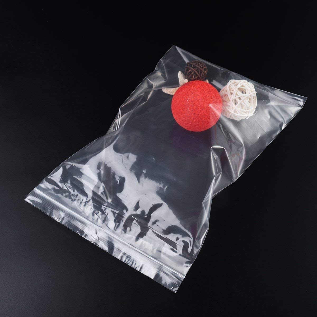 1000 Pezzi Buste Richiudibili con Zip a Pressione Trasparente, per Confetti, Alimenti e Altro, Spessore 30/50 Micron (16x22cm)