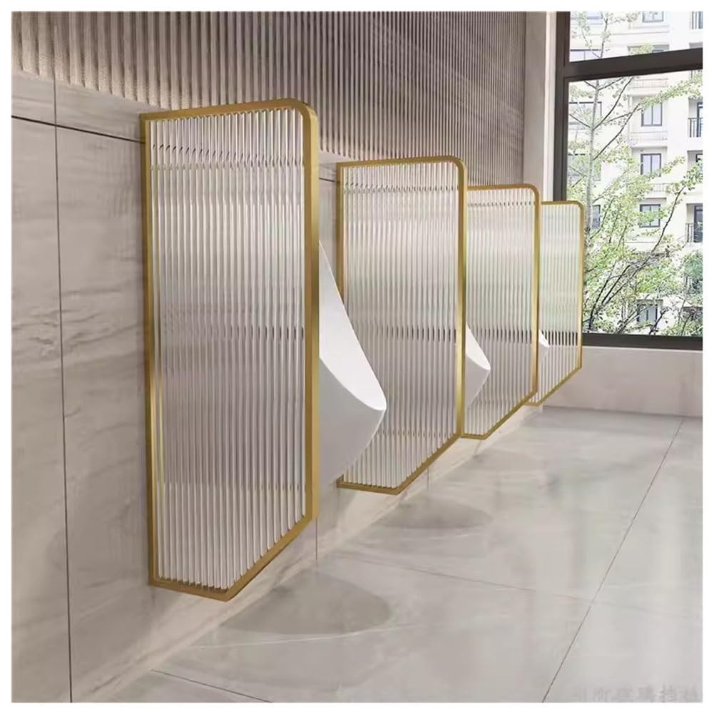 GTHTUHFD Wall-Mounted Urinal Partition For Public Restrooms, Privacy Divider For Hotels And Shopping Malls,Gold-120x40cm