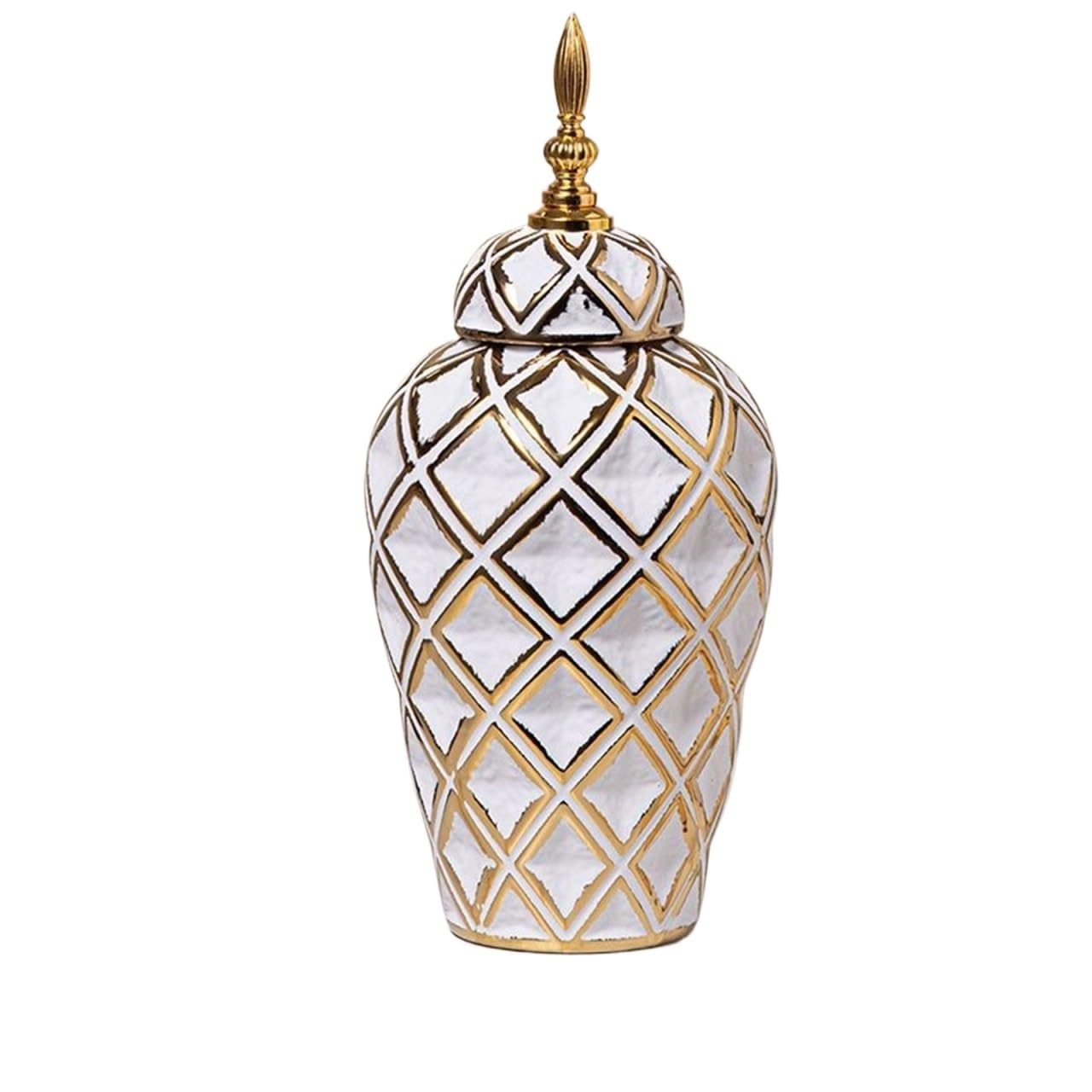Vase With Lid, Ceramic Ginger Jar