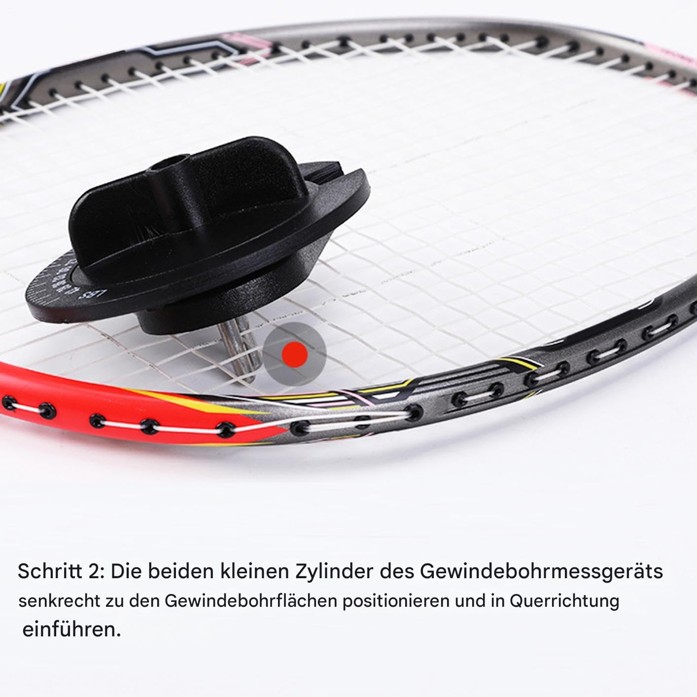 Racket String Tension Messgerät - Handheld Sport Calibrator Gauge, Präzisions String -Messwerkzeug | Lesenspannungsprüfer für Tennis, Badminton, Kürbisspieler, professionelle Trainingsaus