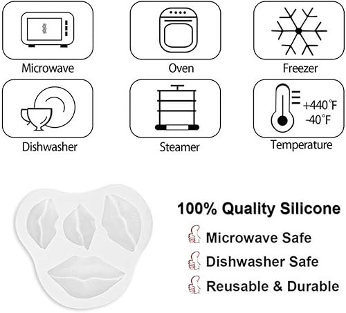 Miniatura 4 de Kiss Collection - Moldes de silicona para labios para fondant, para el día de San Valentín, fiesta de cumpleaños, decoración de tartas, chocolate,