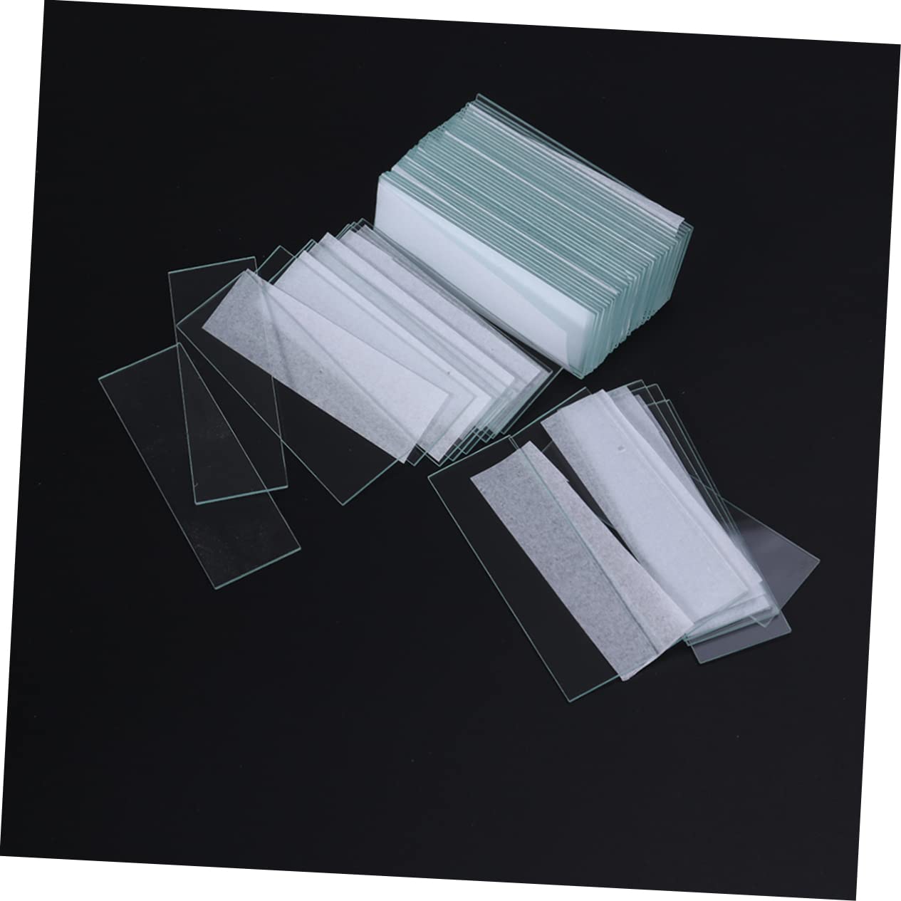 FUNOMOCYA 100 Pieces Prepared Microscope Slide Microscope Slides Microscope for Slides for Microscope Microscopes for Grade Specimens Science Education Tools Coverslips