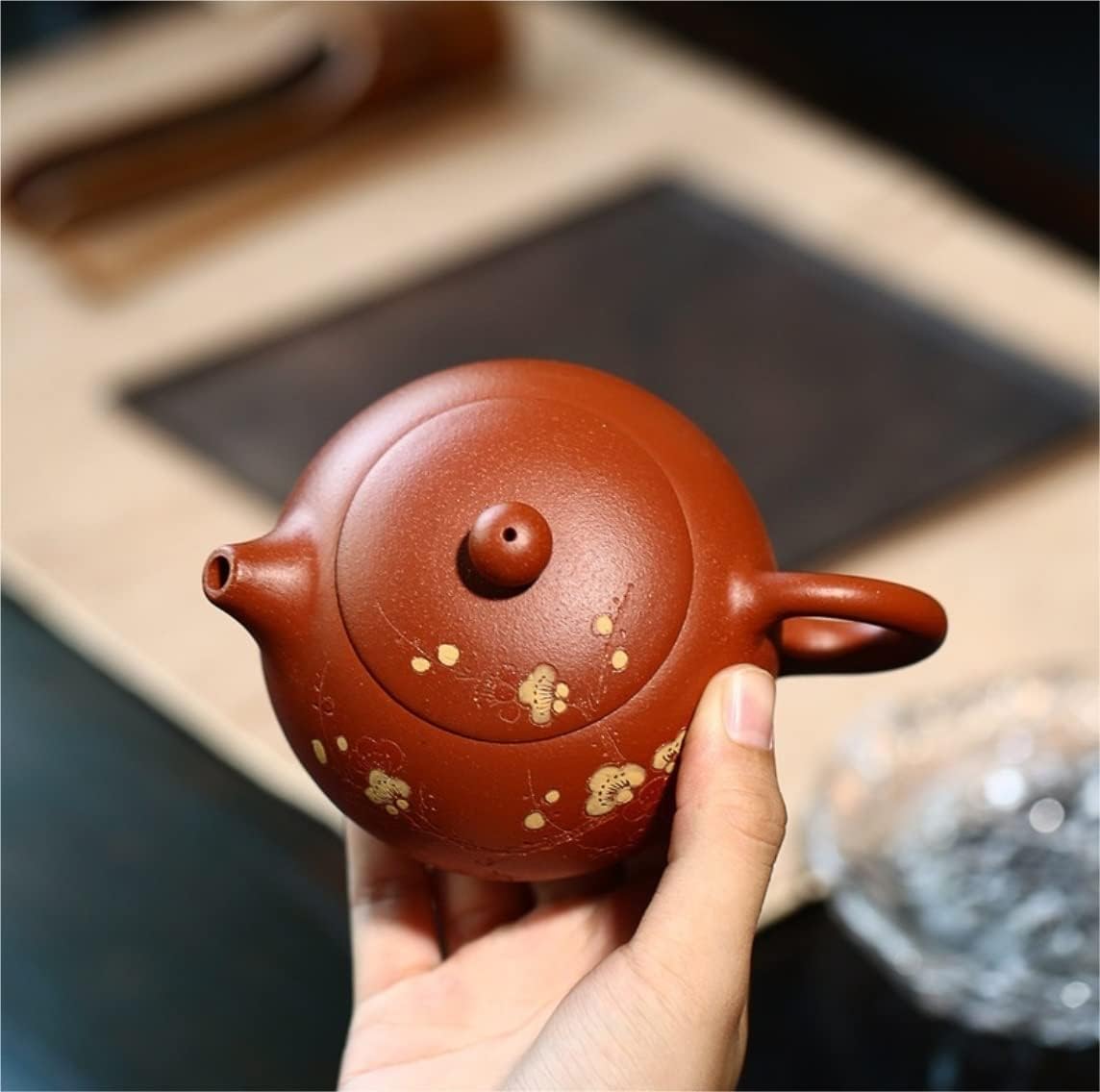 茶道具 西村徳泉造 古染付写 丁字香合 共布共箱 C 8173 染付 山水絵