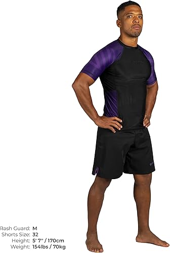 Miniatura 5 de Sanabul Esencial manga corta Rash Guard MMA BJJ Wrestling Grappling Jiu Jitsu