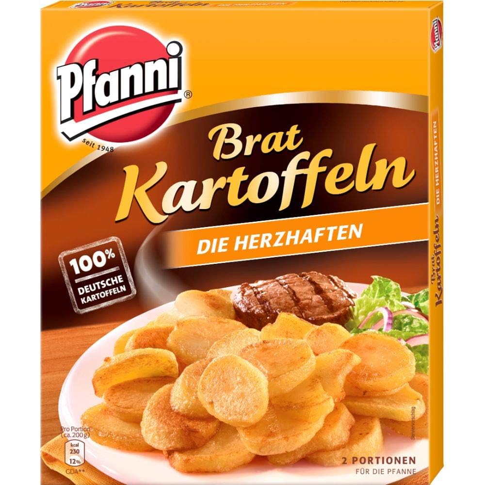 Pfanni Bratkartoffeln für eine schnelle Zubereitung Die Herzhaften 100% deutsche Kartoffeln 400 g 2 Portionen (Packung mit 10)