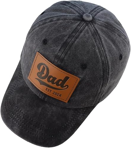 Miniatura 4 de Regalos para papá para hombres, Dad Est 2024 First Time Father Hat.3D bordado Adjustbale Daddy gorra de béisbol
