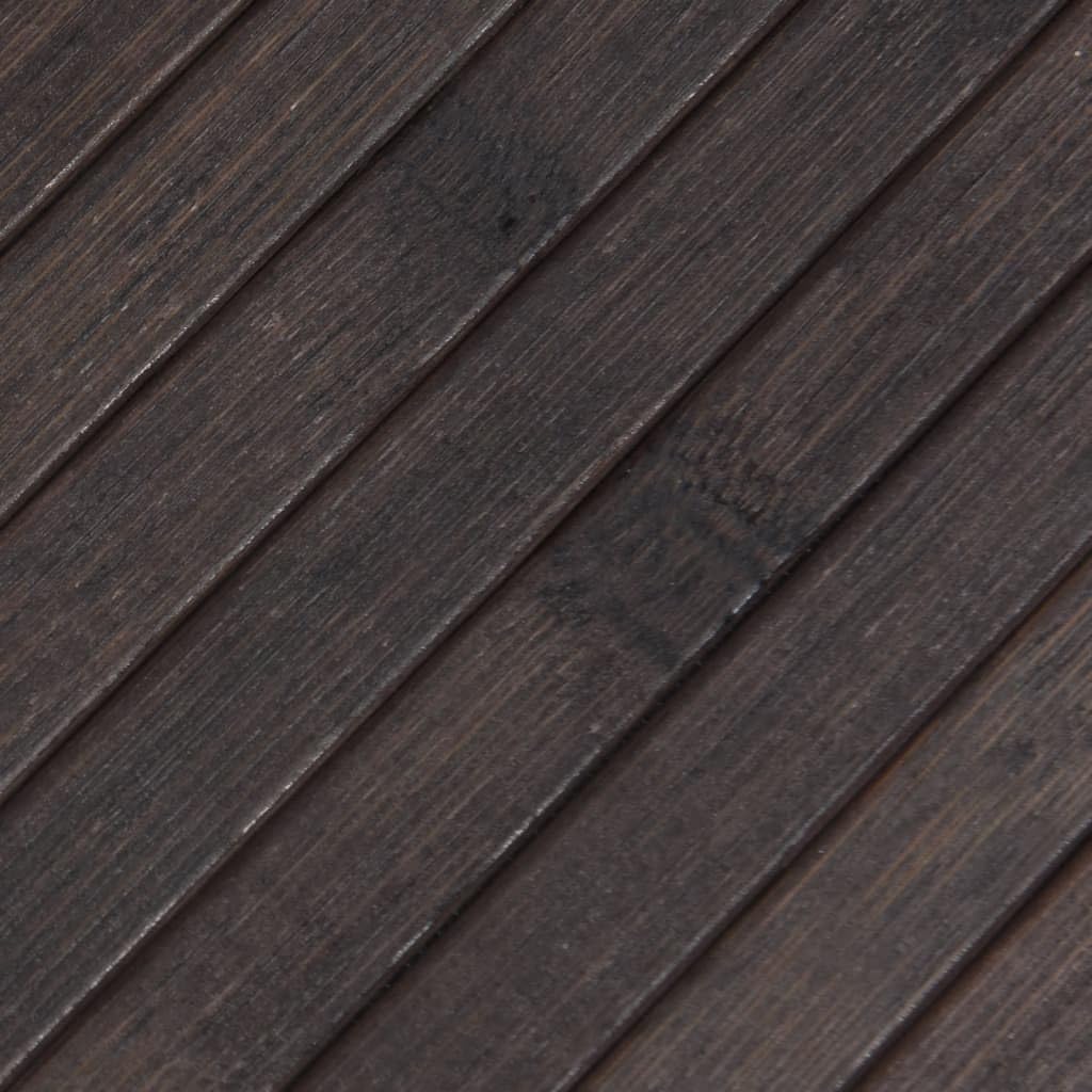Tappeto passatoia marrone scuro, 70 x 200 cm, in bambù, antiscivolo, tessuto piatto, facile da pulire, per soggiorno, sala da pranzo, camera da letto, tappeto moderno, per esterni e interni