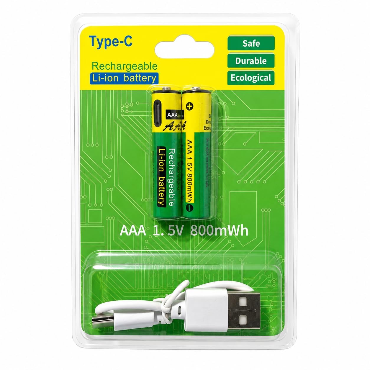 HEXON Rechargeable AA Battery 1.5V 8000mWh with Type-C USB Charging Cable, Lithium Ion Double A Fast Charging Power Cells, Direct Charge No Charger Needed for Remote, Toys, Clock & Gadgets-picture-29