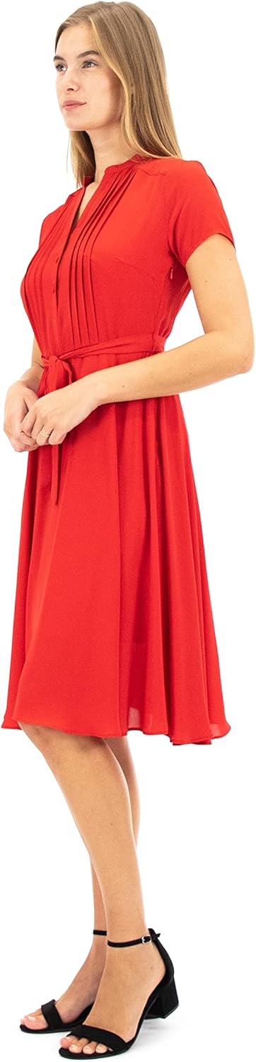 Nanette Nanette Lepore Women's Flutter Sleeve Pintuck Dress - Image 2