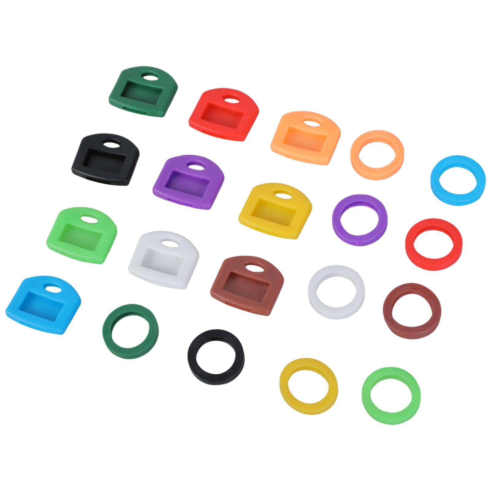 Alloneslife 20Pcs Assorted Caps Identifiers Covers For Effective Management Feature Silicone In Various Color Fast Easy Access Luggage Identifiers