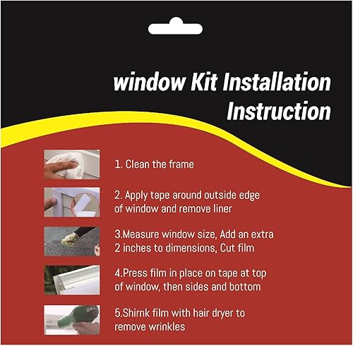 Miniatura 2 de Kit de película aislante para ventana para mantener el frío afuera Kit aislante de película retráctil (5 ventanas)