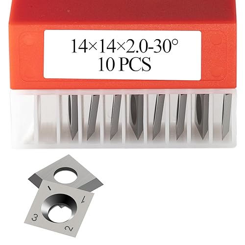 Carburo cuadrado de 0.551 in Insertos Cortadores Cuchillos Cuchillos Cuchillos 14 × 14 × 0.079 in-30  para carpintería espiralcepilladora helicoidal