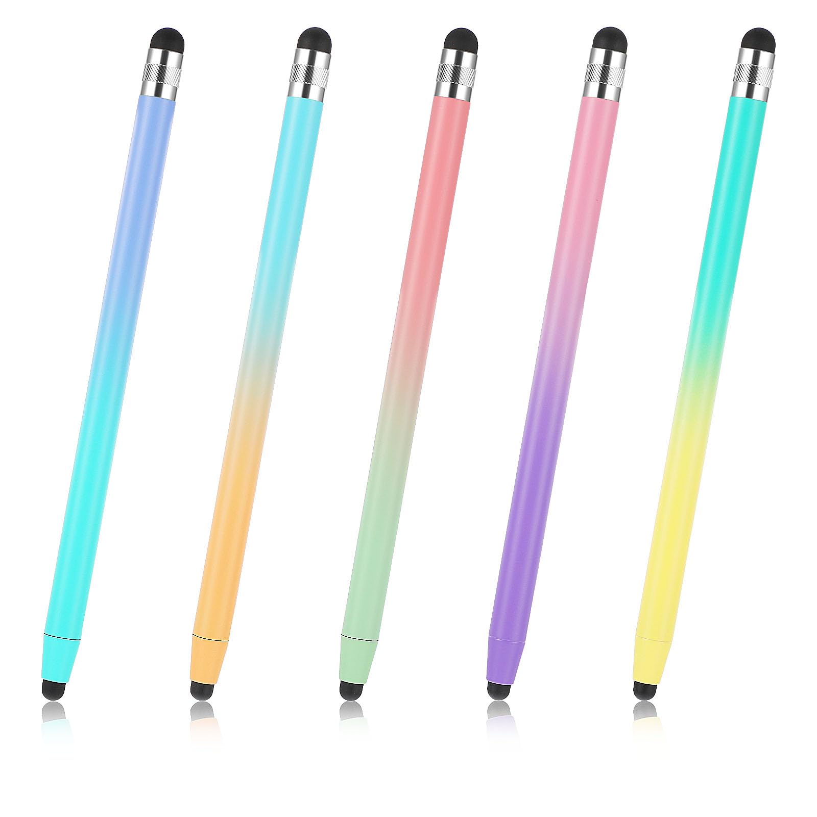 YUXIANLB Stylus Pens for Touch Screens, 5 Pcs Capacitive Stylus, Dual End High Sensitivity & Precision Stylus Pen for Pad, Android Smartphone, Tablets and All Universal Touchscreen Devices