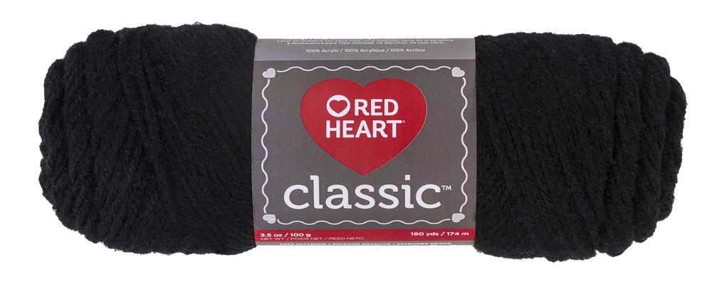 RED HEART Classic Yarn, Black
